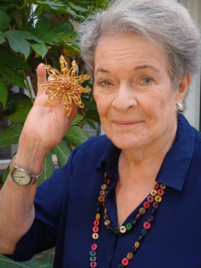 Dame Janet Suzman's Christian Lacroix brooch will be auctioned by Bonham's later this year. Photo: Phoenix Art Space