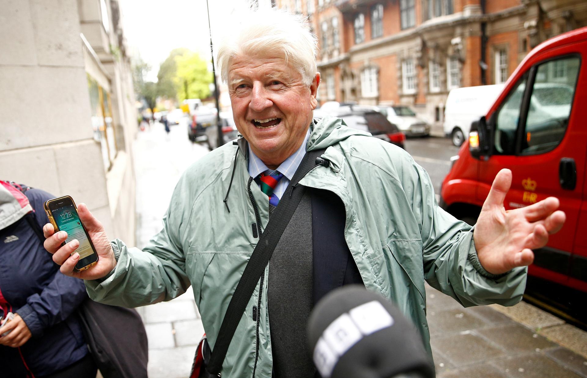 Stanley Johnson, the father of UK Prime Minister Boris Johnson, is applying for French citizenship. Reuters