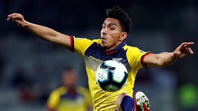 Angel Mena of Ecuador in action. EPA