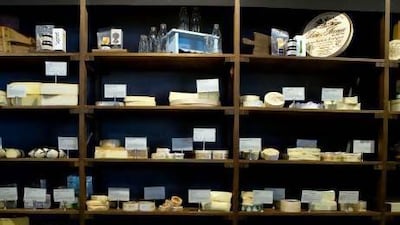 The cheese room at Jones the Grocer's Muroor outlet in Abu Dhabi. Lauren Lancaster / The National