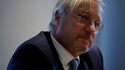 Airbus Chief Commercial Officer Christian Scherer is interviewed by Reuters at the International Air Transport Association's Annual General Meeting in Boston, Massachusetts, US , October 4, 2021. Reuters