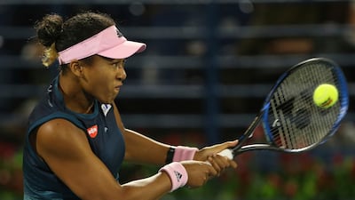 Naomi Osaka was beaten by Kristina Mladenovic in the second round of the Dubai Duty Free Tennis Championships on Tuesday. Kamran Jebreil / AP Photo