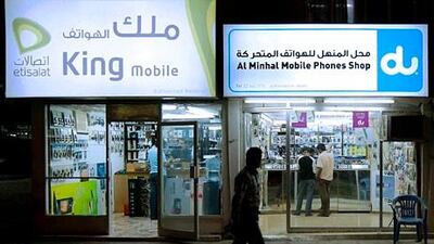 A new royalty structure will be applied to Etisalat and du’s revenues and profit from this year until 2016. Ryan Carter / The National