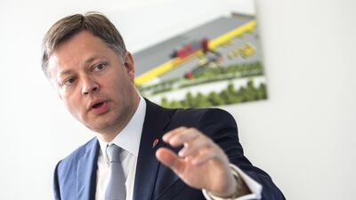 Arnaud Feist, the president of Airports Council International Europe and the chief executive of Brussels Airport. Laurie Dieffembacq / Belga/ AFP