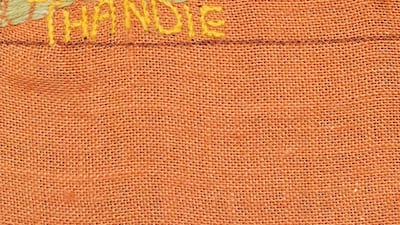 Xhosa Chief Mnqoma, depicted by Thandie as part of Keiskamma Tapestry.