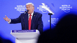 Trump Davos Gif. EPA / AFP / Reuters / Bloomberg