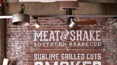 Meat and Shake restaurants offer classic smokehouse menus promising the flavours of the American south in surburban London. Inside the Watford branch located in the Intu Shopping Centre. Courtesy Faraz Ahmad