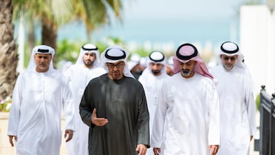 Sheikh Mohamed speaks to Sheikh Ammar bin Humaid Al Nuaimi, Crown Prince of Ajman