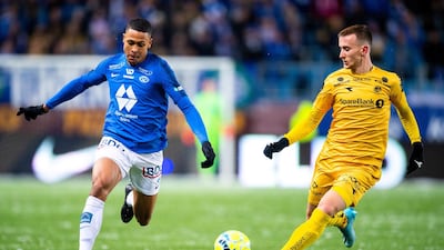 Team Molde, left, finished on top of the Norwegian league, ahead of Bodø Glimt, right, who finished second. BILDBYRÅN NORWAY