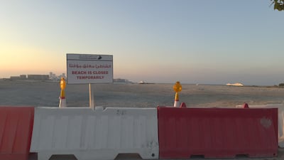 Al Sufouh beach was closed to the public this weekend. The National