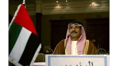 Mohammed al Hamli, the UAE oil minister, attends the opening of the ministerial conference of OAPEC yesterday.