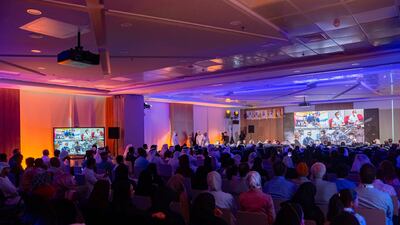 A big crowd gathered to quiz the UAE astronaut on his experience on the ISS