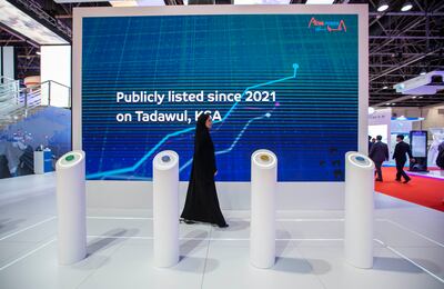 The Acwa Power stand at WETEX, Dubai World Trade Centre. Ruel Pableo for The National