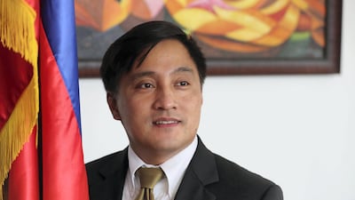 Paul Raymond Cortes, the Philippine consulate general, at an event to introduce business community leaders from the ASEAN Member Nations. Chris Whiteoak / The National