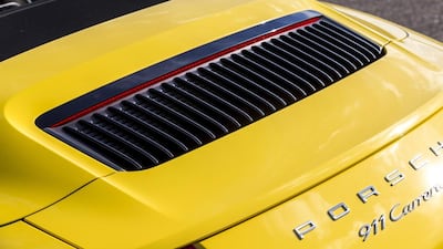 911 Carrera S Cabriolet Racing Yellow. Photographed in Tenerife.Courtesy Porsche