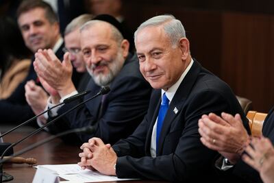 Benjamin Netanyahu and his cabinet colleagues are facing increasing anger over their plans to reform the judiciary. AP