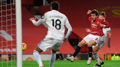 Manchester United's Victor Lindelof scores to make it 4-0. EPA