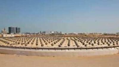 This prototype solar island, 10 metres in diameter, is being tested in Al Hamra, Ras al Khaimah. It is a partnership of the Swiss research centre CSEM and Ras al Khaimah.