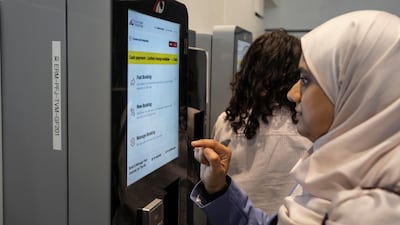 A ticket machine in the new station