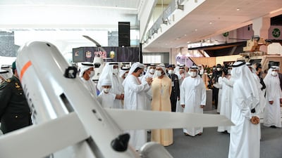 Sheikh Mohammed bin Rashid, Vice President and Ruler of Dubai, visits Idex on Thursday. Courtesy: Dubai Media Office