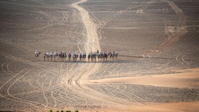 They trekked from Arada to Global Village.