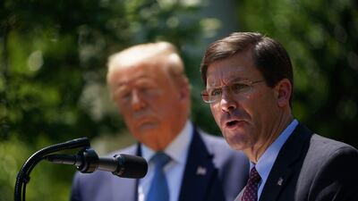 Former US president Donald Trump expressed fury at protesters outside the White House in 2020, according to former defence secretary Mark Esper. AFP