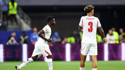 England's Bukayo Saka comes on as a substitute during the match against Croatia. Reuters