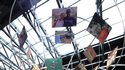 People look round the visitor centre. Expo 2020 Dubai Open Doors. Chris Whiteoak / The National