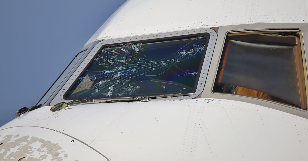Damaged Jet Emirates plane damaged in hailstorm over Milan | The National