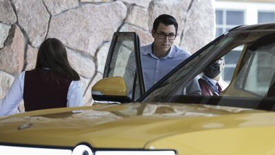 RJ Scaringe, chief executive of Rivian, has told employees the company 'is not immune to the current economic circumstances'. Getty Images / AFP