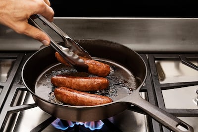Plant-base sausages by Beyond Meat contain a third less saturated fat than meat equivalents. Courtesy of Beyond Meat