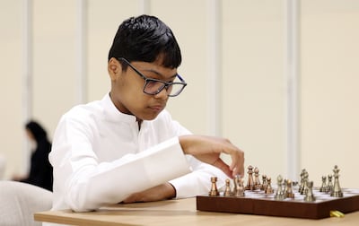 Eissa Sultan, 12, plays chess at the foundation. Chris Whiteoak / The National