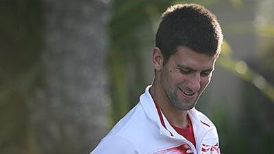 Novak Djokovic opens the defence of his Dubai title tonight against Spain's Guillermo Garcia Lopez.