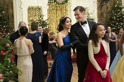 Vanessa Hudgens returns to play both Stacy and Margaret in 'The Princess Switch: Switched Again.' Courtesy Netflix