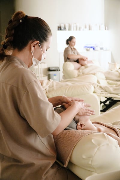 Buccal incorporates an internal mouth massage. Photo: FaceRoom