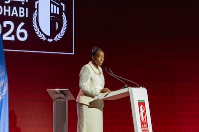 Monica Juma, executive director of the UN Office on Drugs and Crime, in Abu Dhabi. Antonie Robertson / The National
