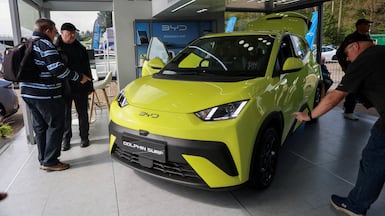 An electric car made by BYD, which is one of the firms to be designated a military company. Reuters