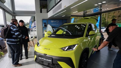 An electric car made by BYD, which is one of the firms to be designated a military company. Reuters