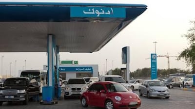 A busy Adnoc petrol station in Abu Dhabi this week. Pawel Dwulit /The National