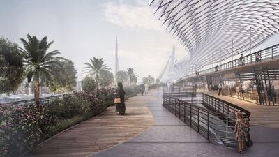 The bridge will provide recreational areas and shops for visitors as well as multi-level lanes for cycling and walking. Courtesy LWK + Partners