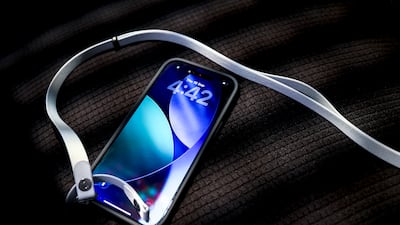 Apple's iPhone 17 Air, the thinnest model in the iPhone 17 line-up, features a lightweight design and a large display. Victor Besa / The National