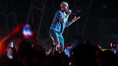 Maroon 5's frontman Adam Levine. They played some of their best-known hits including Sunday Morning and Animals. Victor Besa / The National