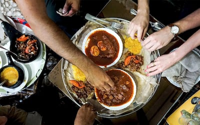 Sufra. No cutlery please! by Frying Pan Adventures. Courtesy Frying Pan Adventures