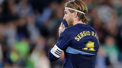Real Madrid captain Sergio Ramos during the match against Real Betis. Reuters