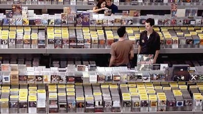 The Amoeba Music store in Los Angeles, a haven for music lovers who prefer vinyl records and CDs over digital downloads. The privately owned California stores were created in response to corporate chain stores. Nick Ut / AP Photo