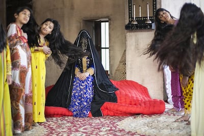 A traditional Emirati wedding is re-created for the Qasr Al Hosn Festival in 2017. Mona Al Marzooqi / The National