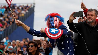A USA fan during the Fourballs. Reuters