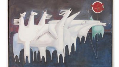 Artist Kadhim Hayder's Martyr's Epic. Courtesy of Barjeel Art Foundation