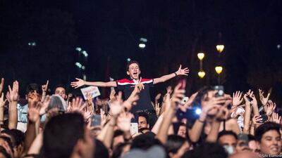 The crowd enjoyed Travis Scott's performance at Mawazine Festival.