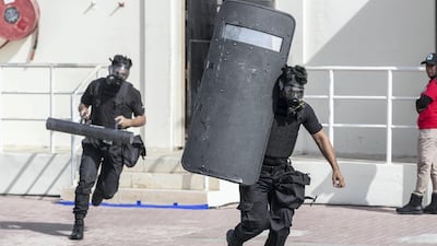 The Pakistan SWAT team in action. Antonie Robertson / The National